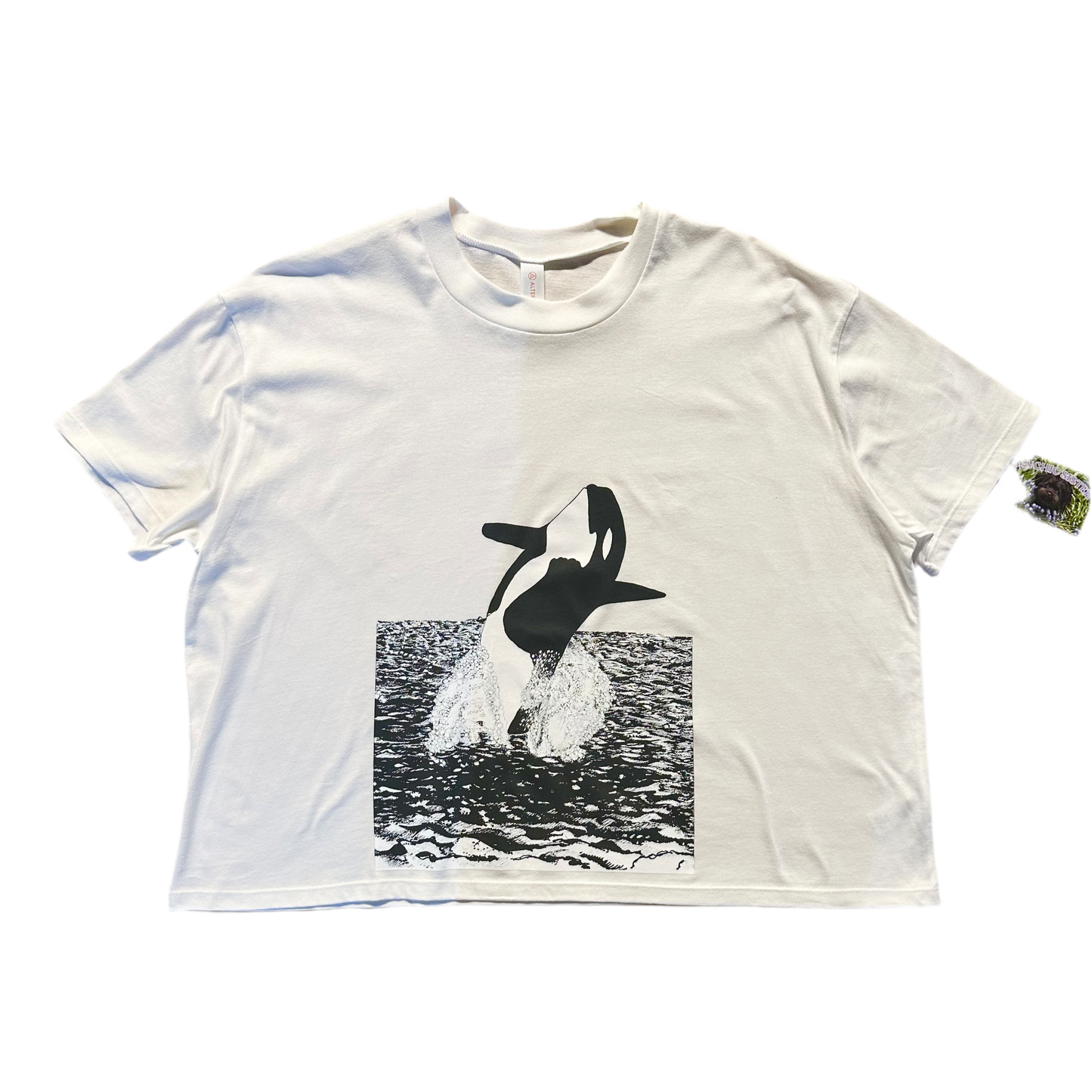 Psychic Sister Cropped Orca Tee - Plus Size