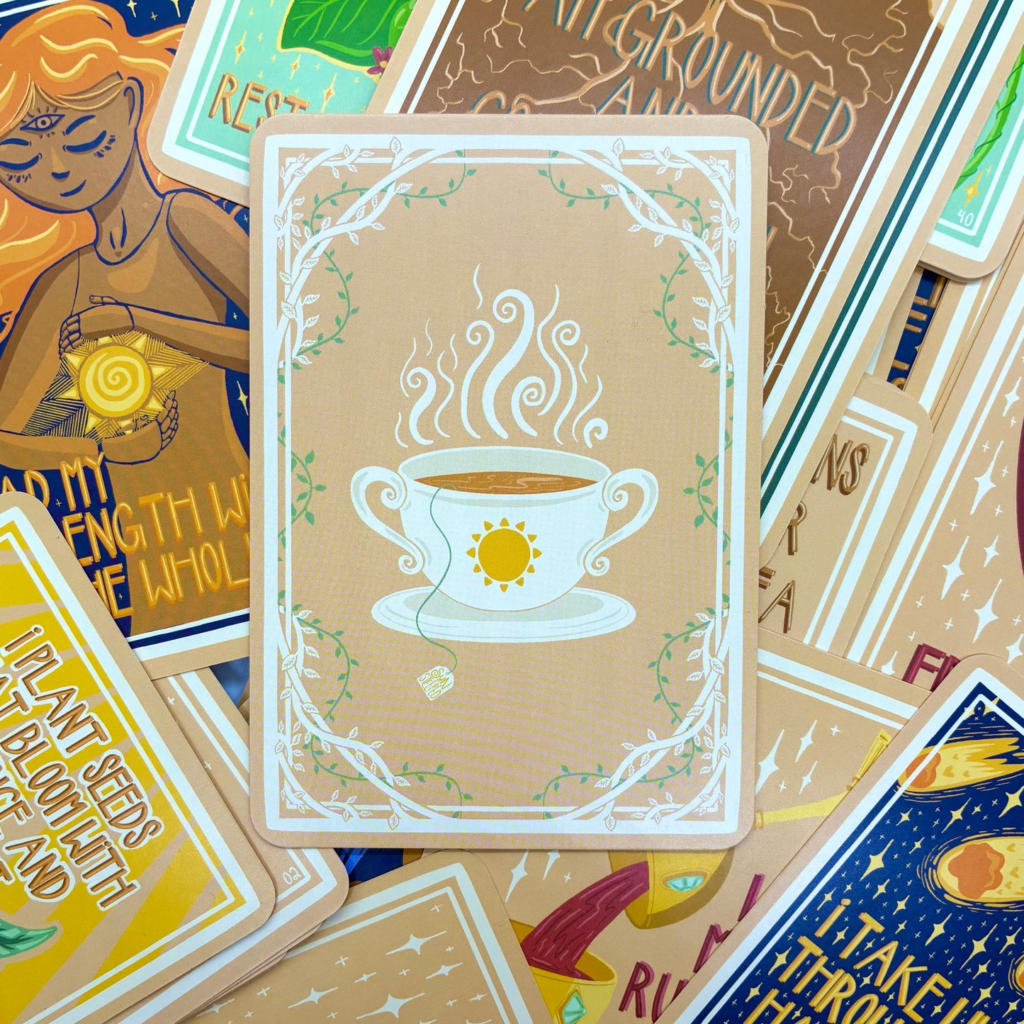 Sun-Steeped: a Golden-Hour Infused Affirmation Deck