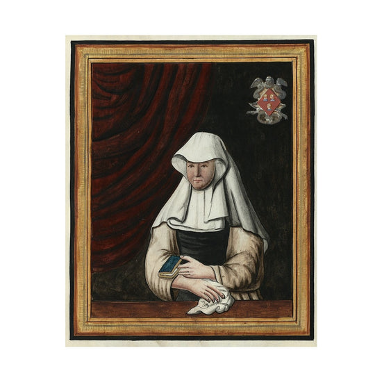 Painting of Beguine woman, a sect of European holy women.