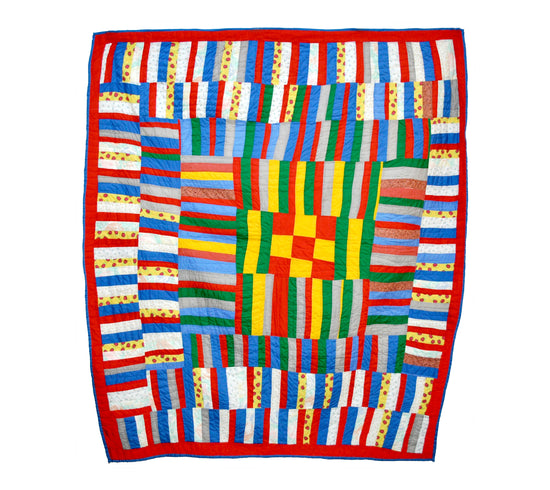 Colorful quilt from the Gee's Bend Community.