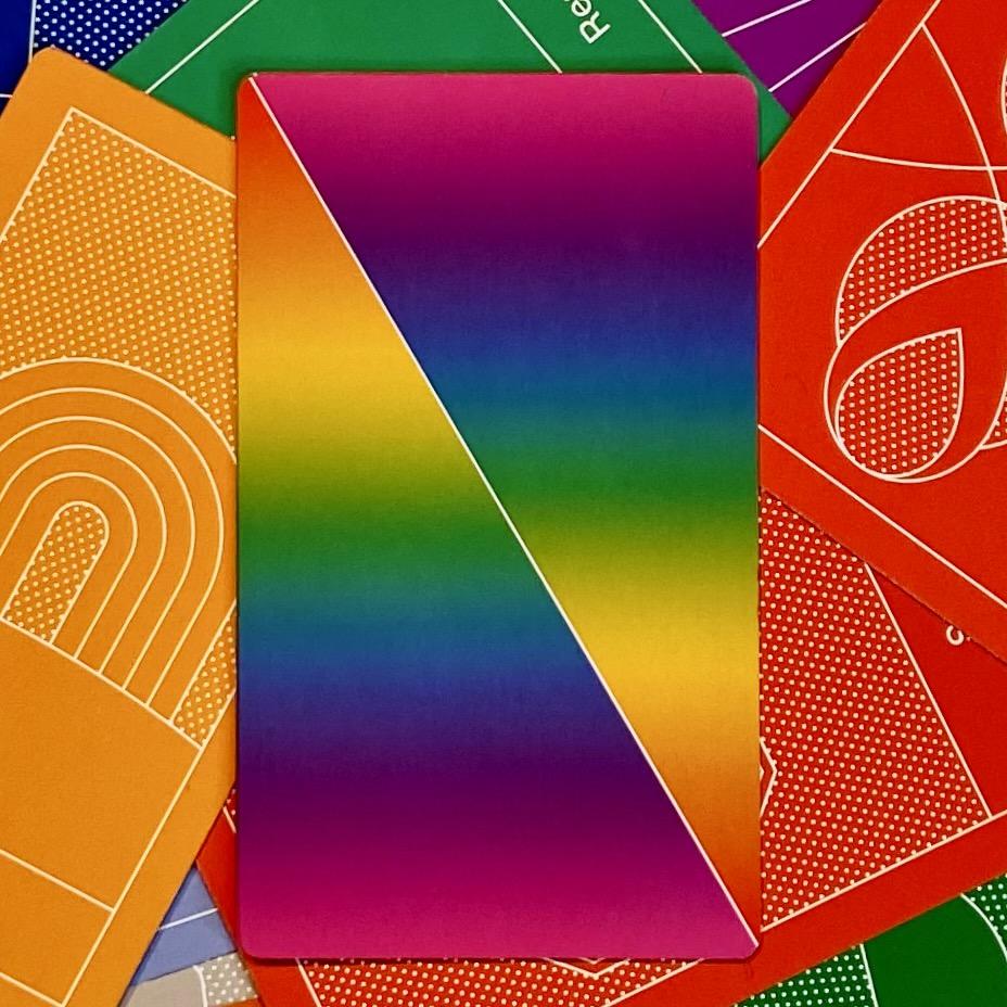 Cover art of Prism Oracle Deck with various cards from the collection.