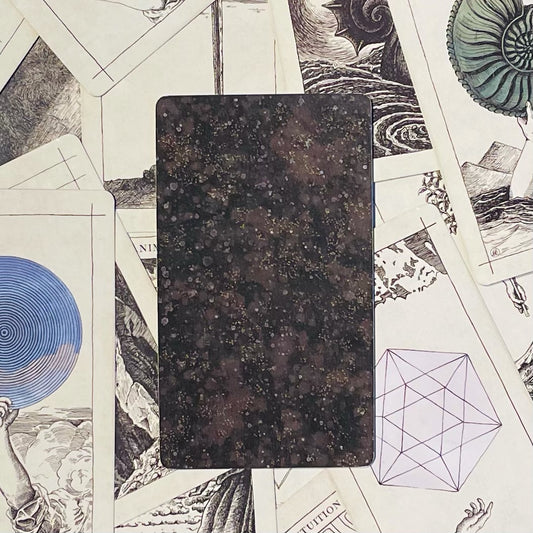 Cover art of the Supra Oracle deck with collection of cards.