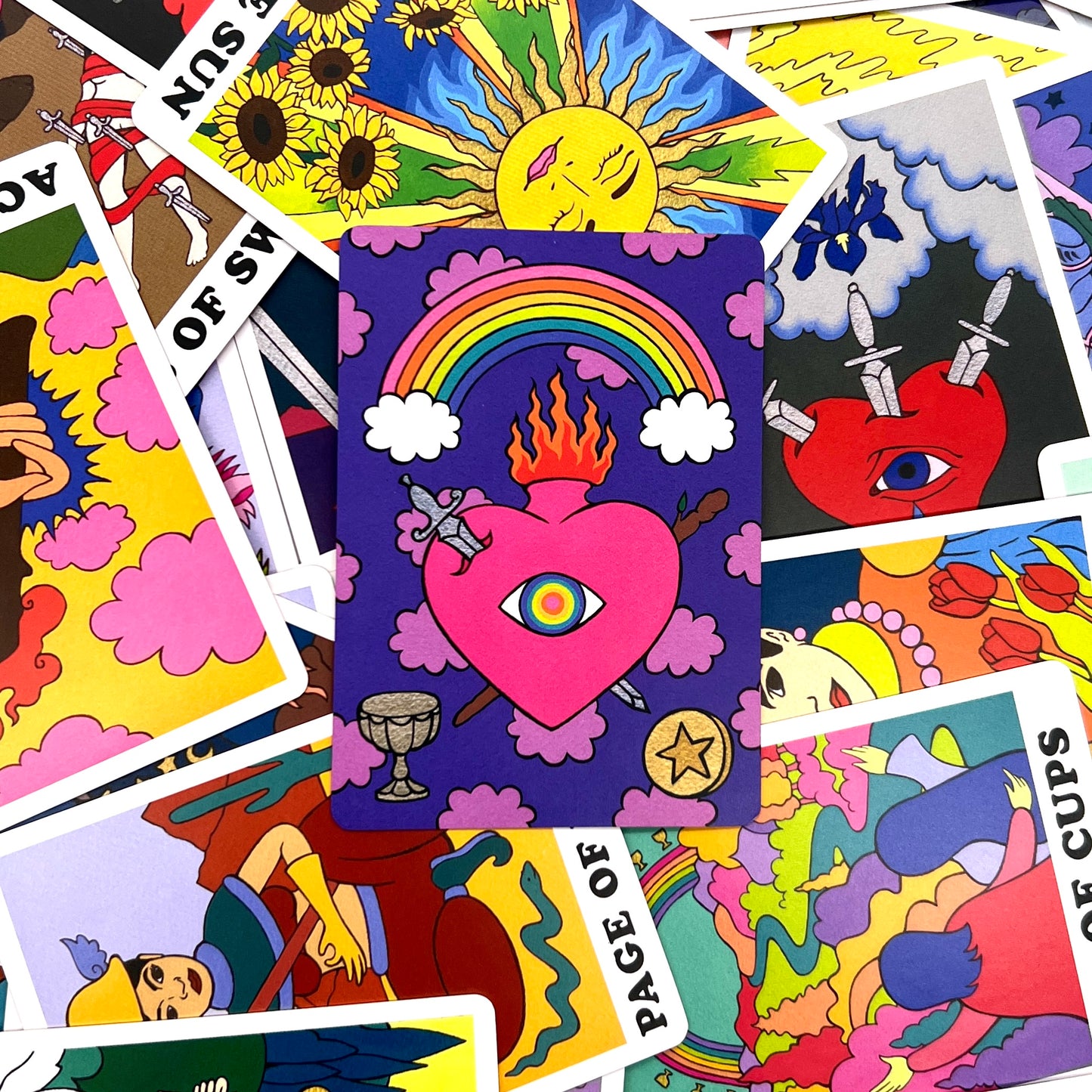 Pocket Rainbow Heart Tarot Deck