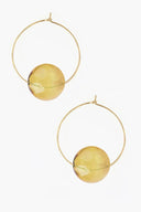 Glass Hoops Gold 1.4"