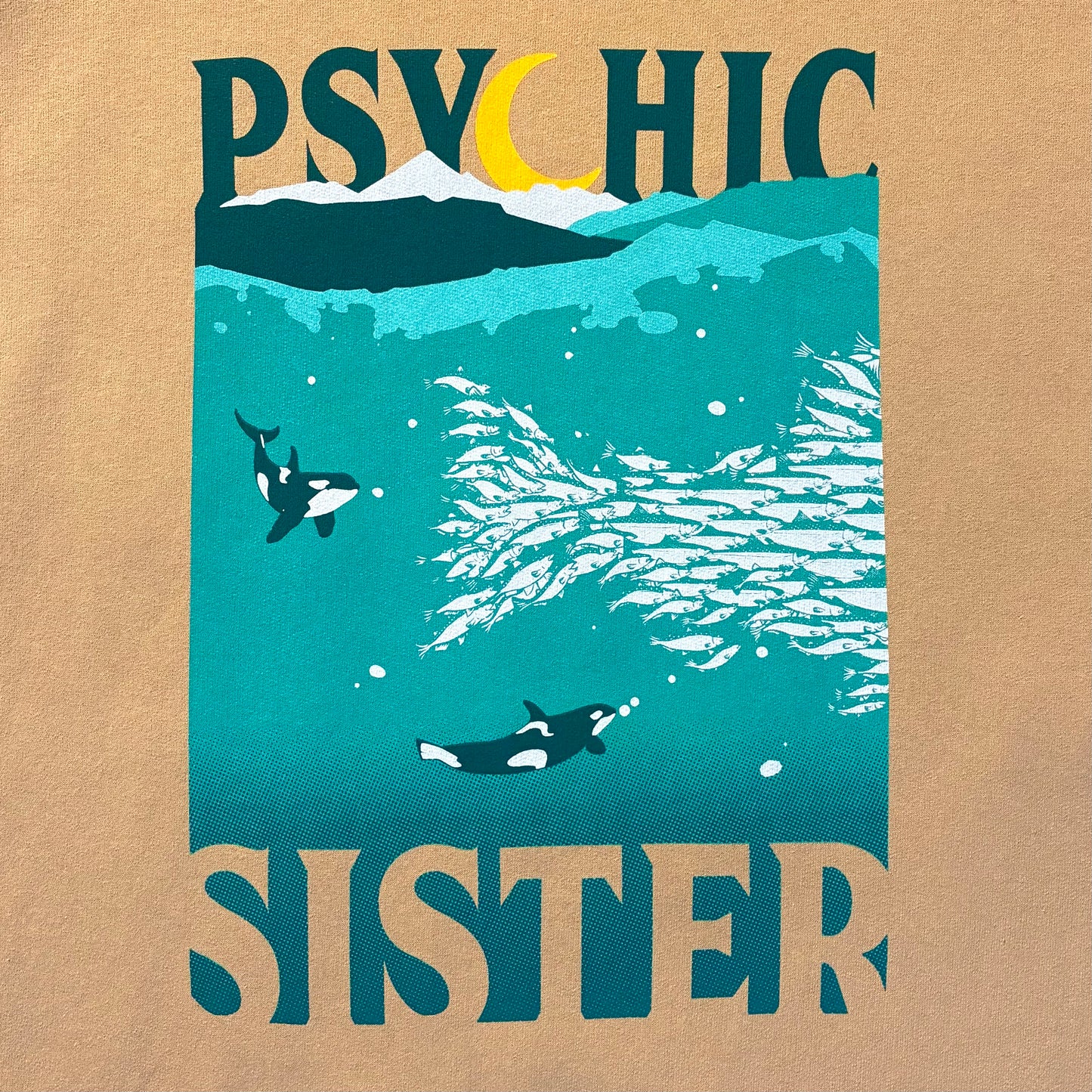 Psychic Sister Orca and Salmon Sweatshirt