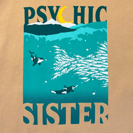 Psychic Sister Orca and Salmon Sweatshirt