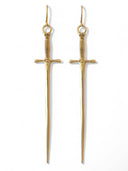 The Silvet Long Dagger Earrings - Gold