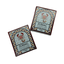 Two boxes of Scorpio Zodiac incense cones made from cedar wood, featuring a scorpion illustration and ornate border designs on a white background.