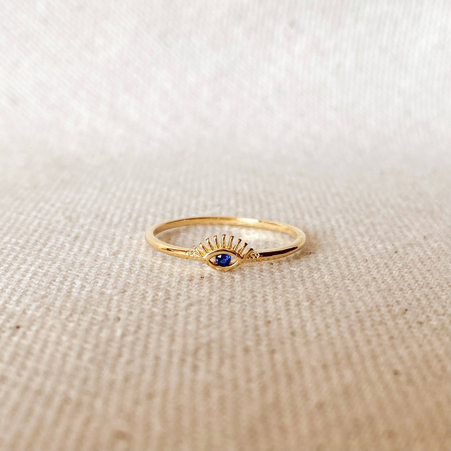 18k Gold Filled Evil Eye Ring