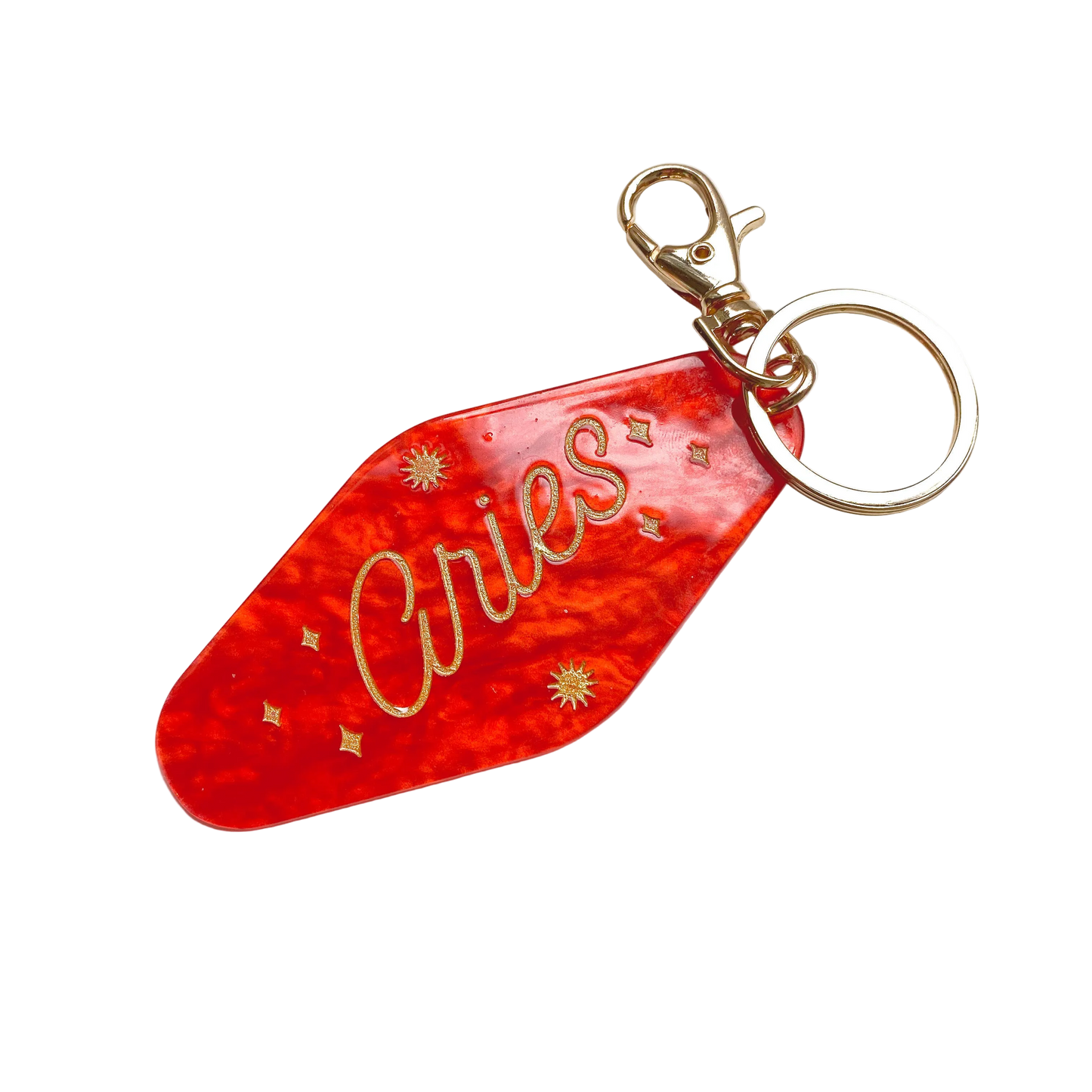 Aries Horoscope Motel Keychain