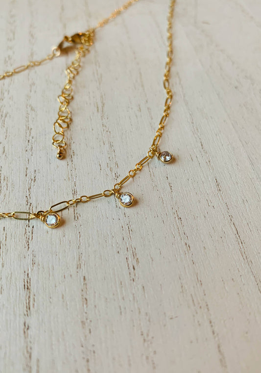 Three Sisters Necklace - 14k Gold Fill