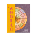 The Zodiac: An Everything Guide to the 12 Astrological Signs book by Almamac, featuring a bright yellow-orange cover with large pink lettering and a circular zodiac wheel on a textured purple background.