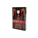 Aquarian Tarot deck box by David Palladino, featuring an illustrated Aquarius design with red, gold, black, and white tones, photographed on a plain white background.