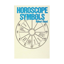 Horoscope Symbols book cover by Robert Hand, featuring a black astrological wheel diagram on a cream-colored background with bold blue title text.