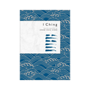 A book cover for 'I Ching' by Chao-Hsiu Chen, featuring a blue and beige wave pattern reminiscent of Japanese wave art, with a central white panel containing the title and author name.