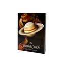 The Oracle Celestial Deck box featuring an illustration of Saturn and orange peel on a dark background with warm-toned celestial imagery.