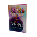 Pastel rainbow Tarot Box with floral and celestial imagery. Fertile Void 72 card tarot deck. Written and illustrated by Devany Amber Wolfe.