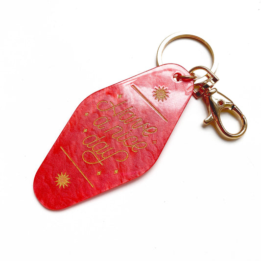 Aries Horoscope Motel Keychain