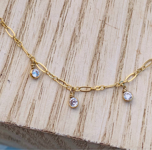 Three Sisters Necklace - 14k Gold Fill