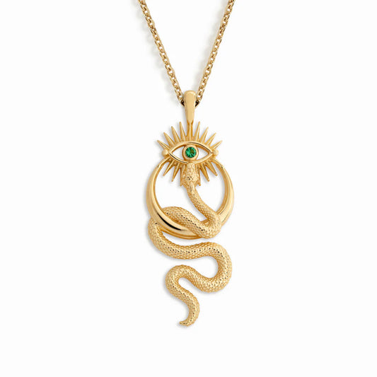 AWE Crescent Snake Eye Necklace