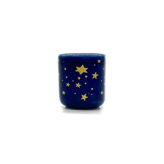Blue with Gold Stars Spell Candle Holder
