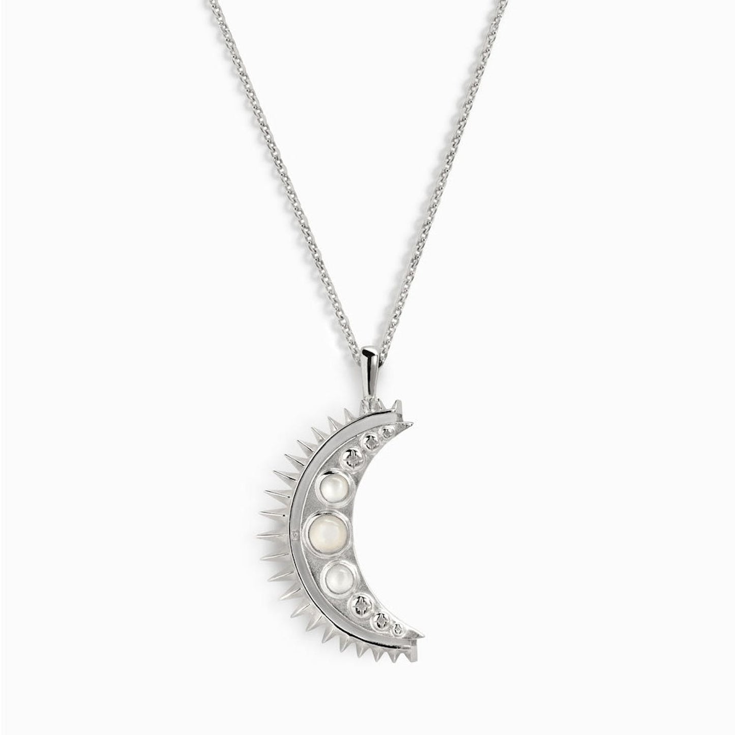 AWE Inspired Moonstone Crescent Necklace