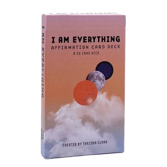 Box cover art of the I Am Everything Affirmation deck .