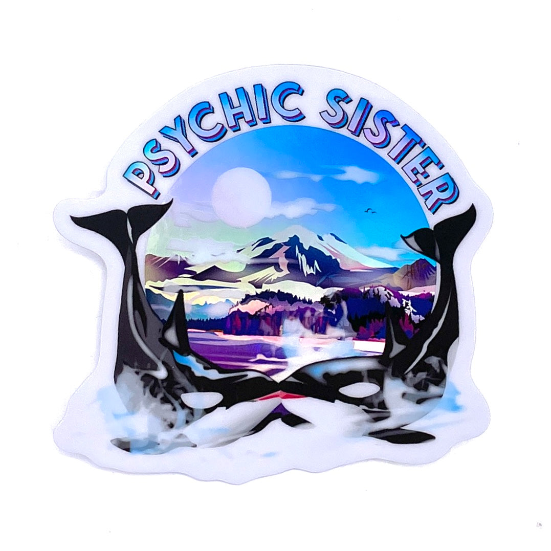 Psychic Sister Orcas Sticker