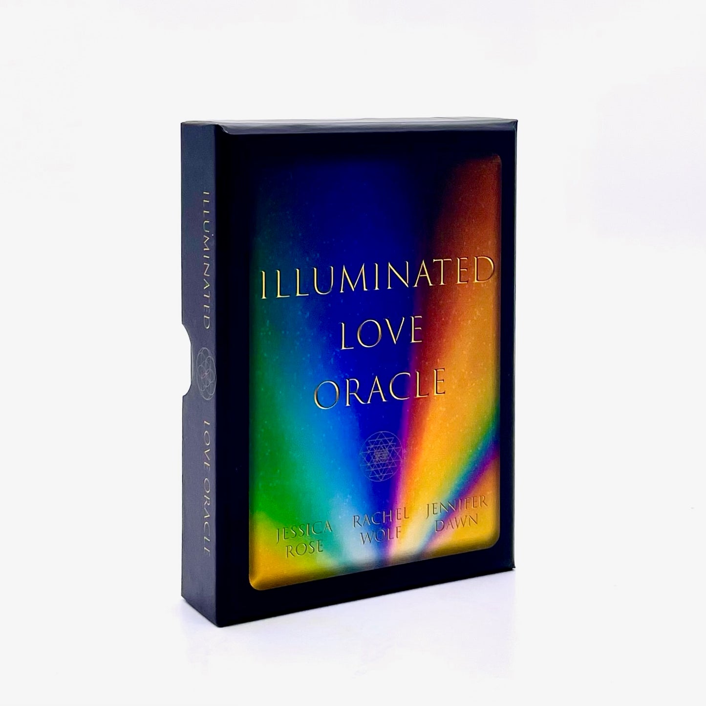 Box cover art of the Illuminated Love Oracle deck .