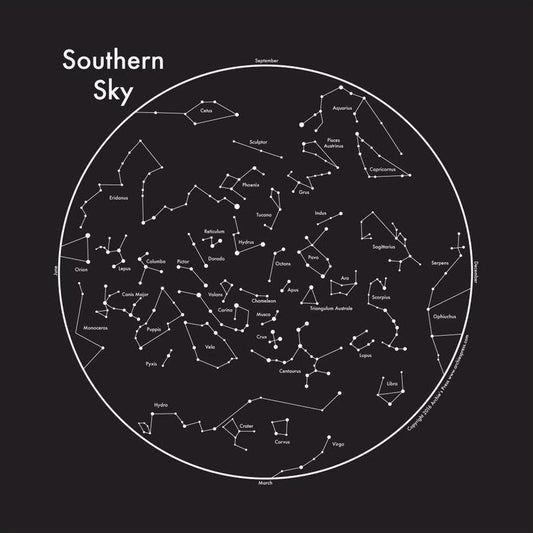 Art print of Southern sky.