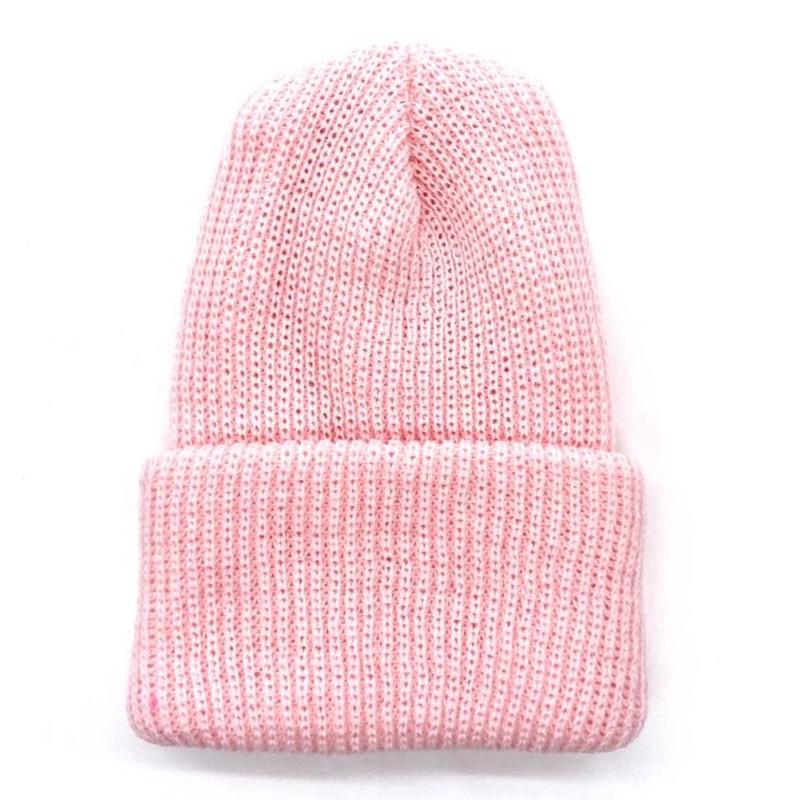 Stocking cap in pink.