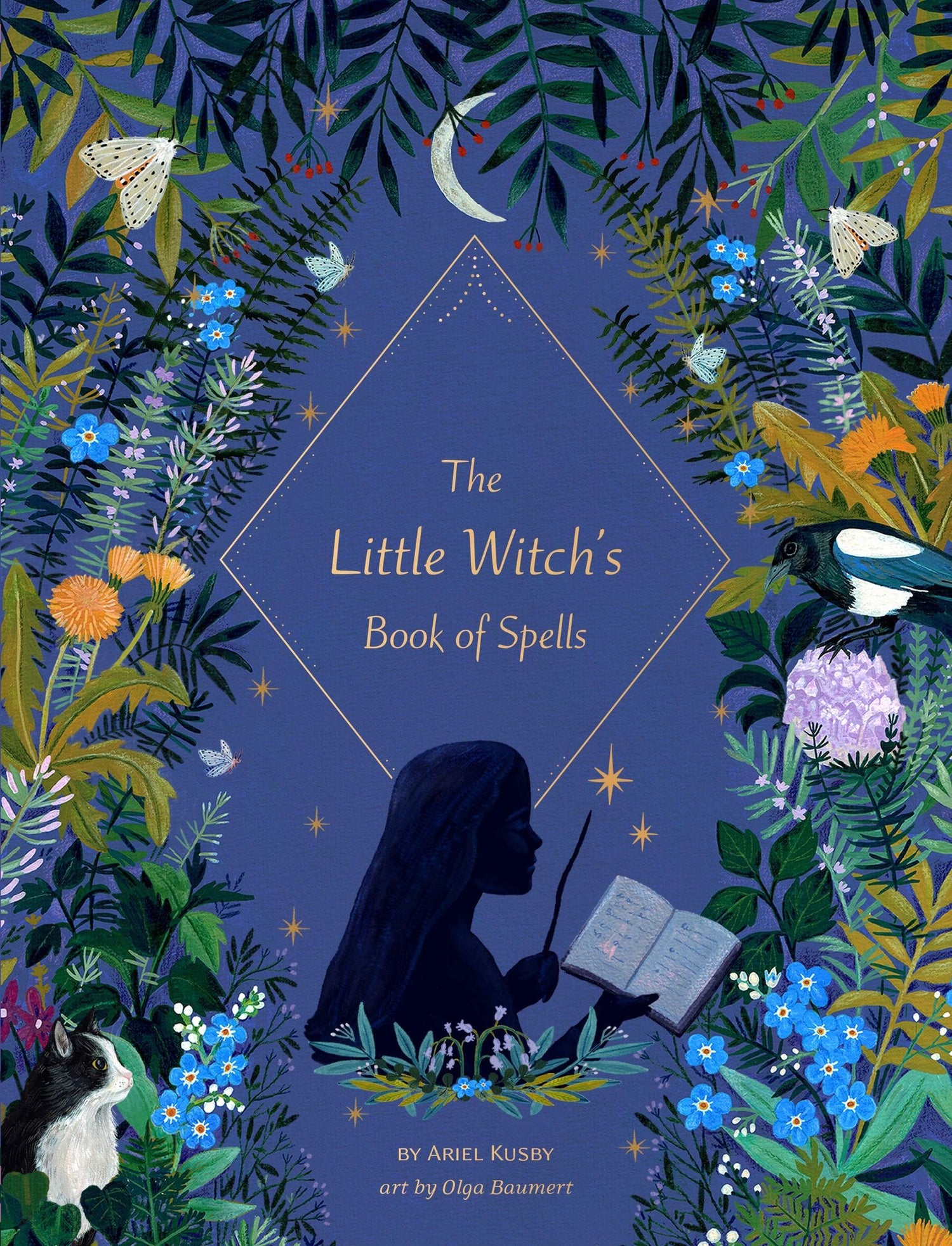 Book cover of The Little Witch's Book of Spells by Ariel Kusby.