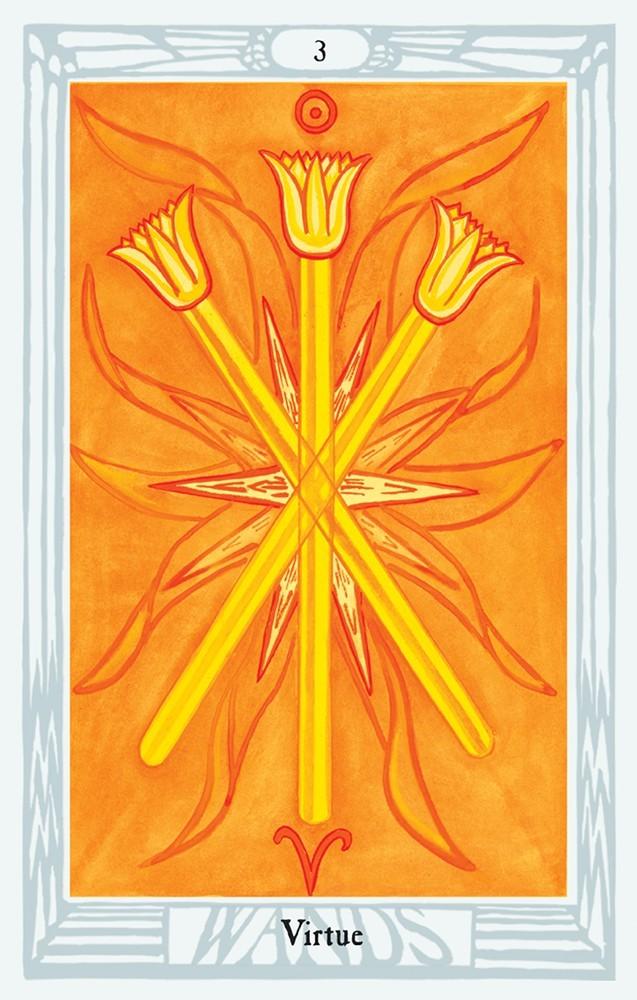 The Virtue card from the Thoth Tarot deck.