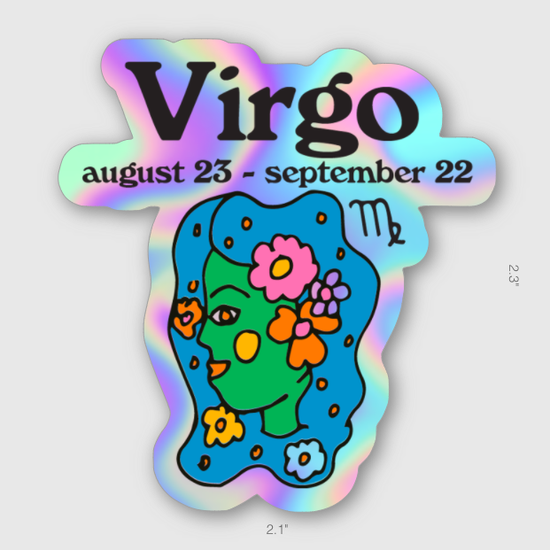Hologram stickers of the zodiac sign Virgo.